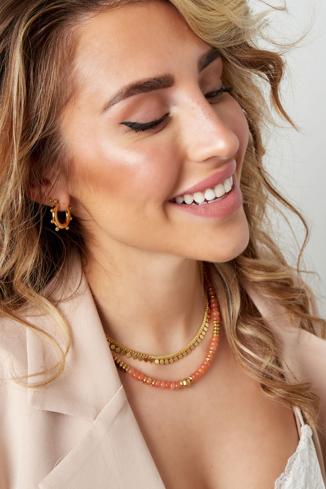 Necklace coins - Silver Color Stainless Steel