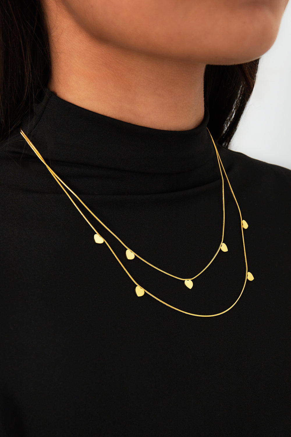 double heart necklace