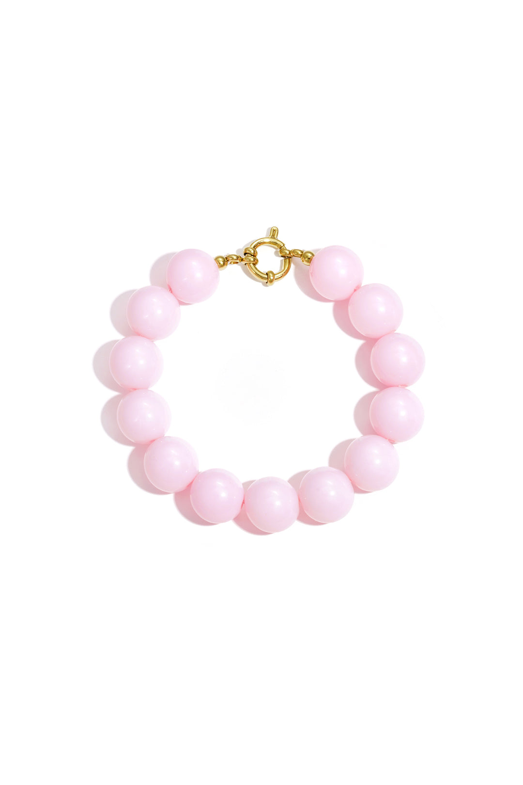 Bracelet with large beads and front closure