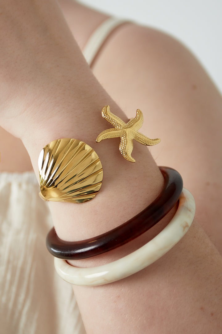Shell and Starfish Bangle