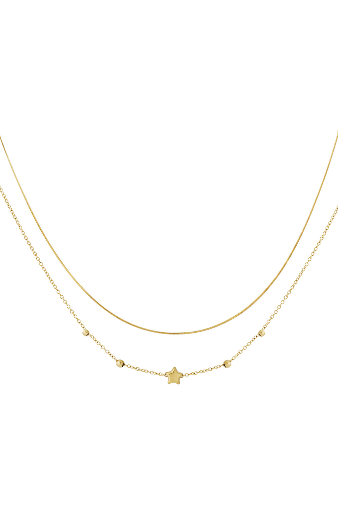 Double Layered Star Necklace