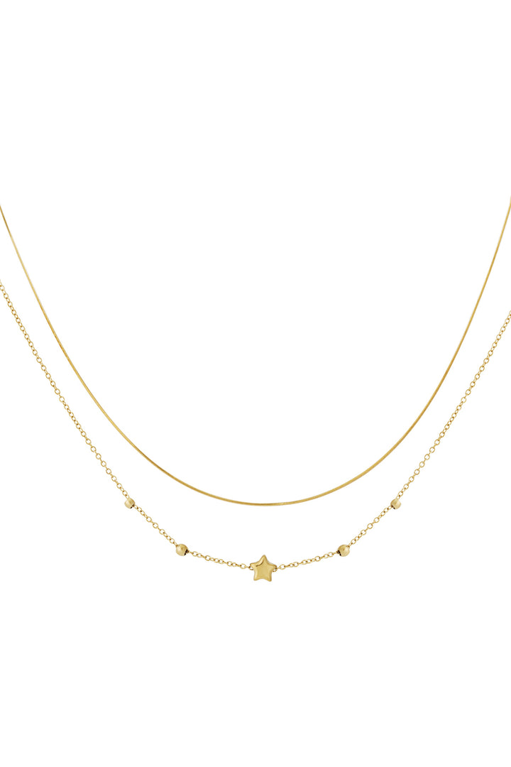 Double Layered Star Necklace