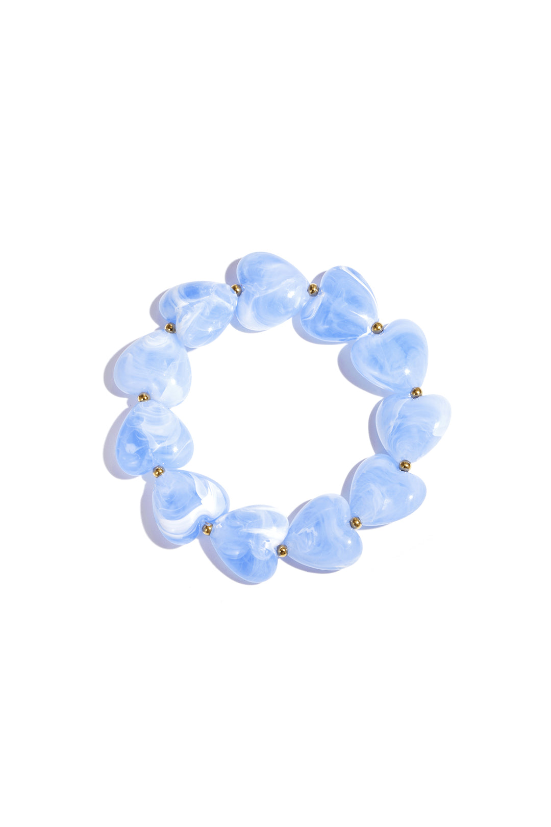 Bracelet with heart-shaped beads