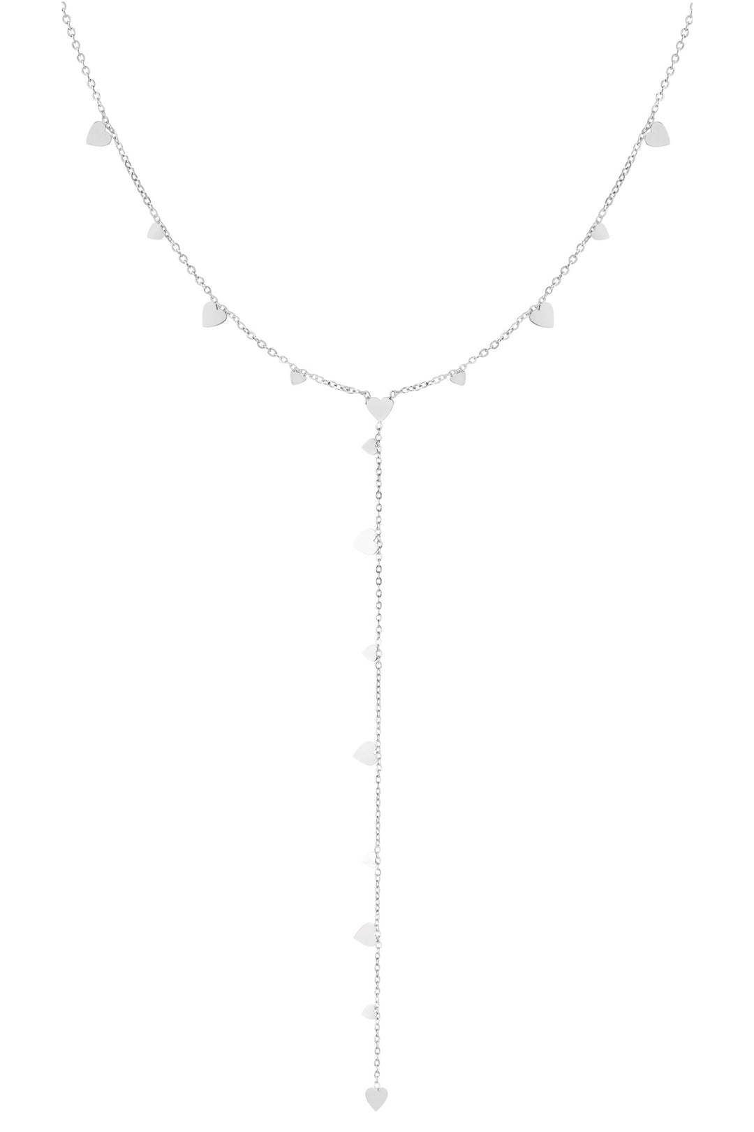 Necklace coins with center piece - Silver Color color