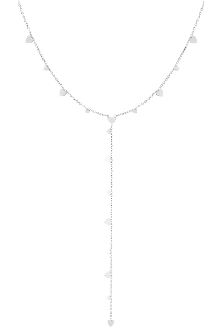 Necklace coins with center piece - Silver Color color