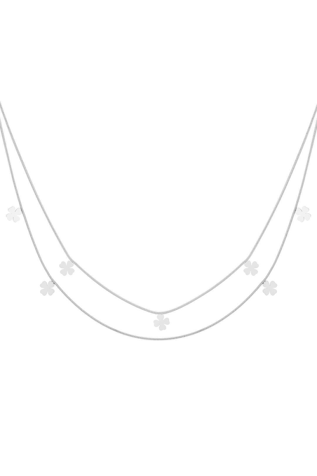 double clover necklace