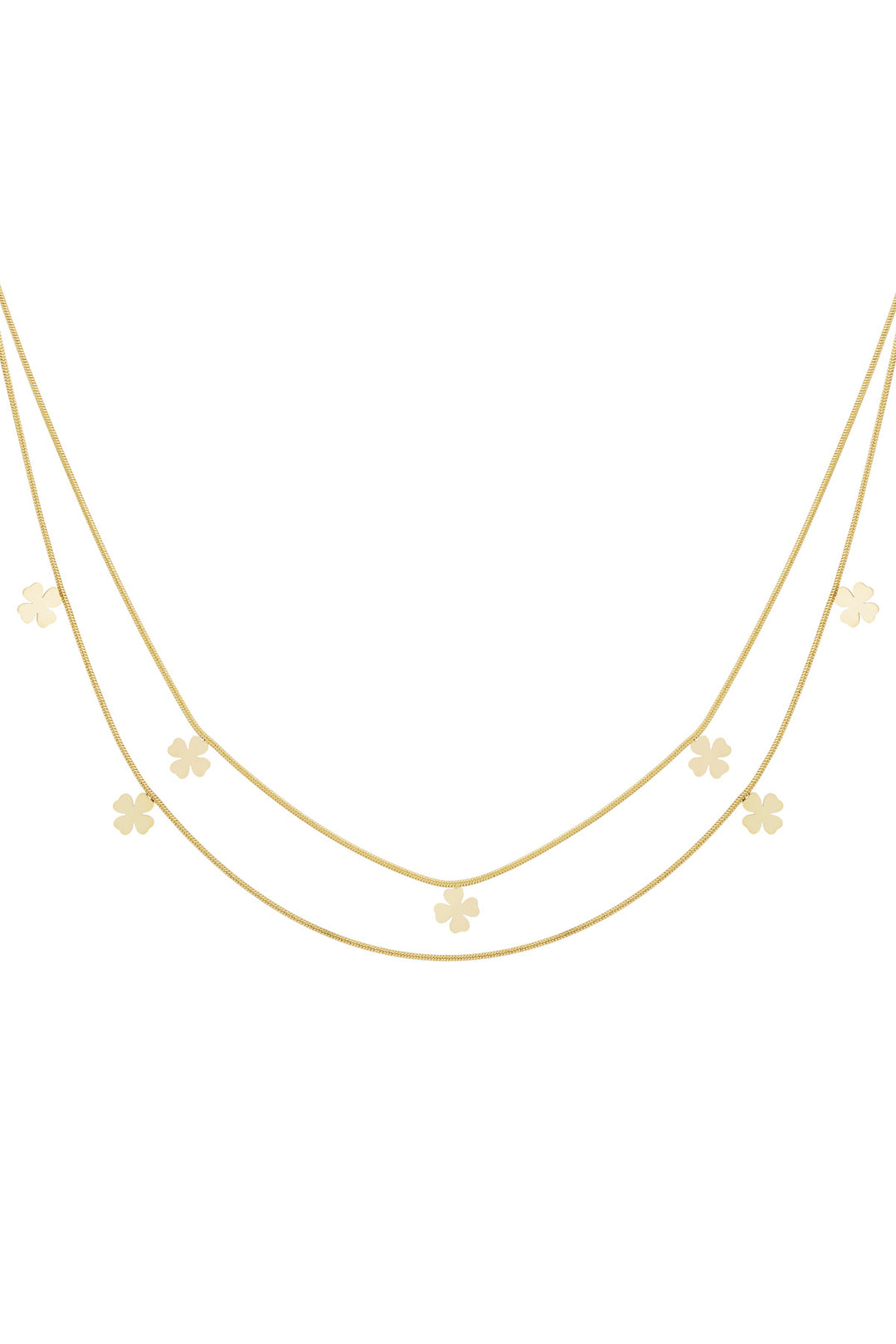 double clover necklace