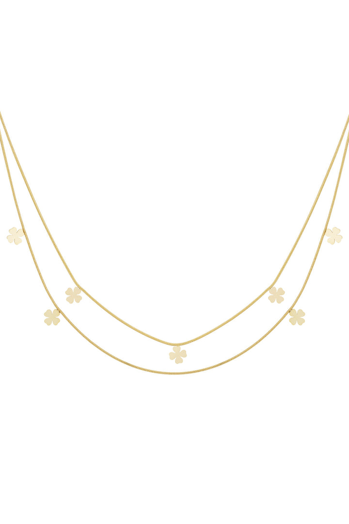 double clover necklace