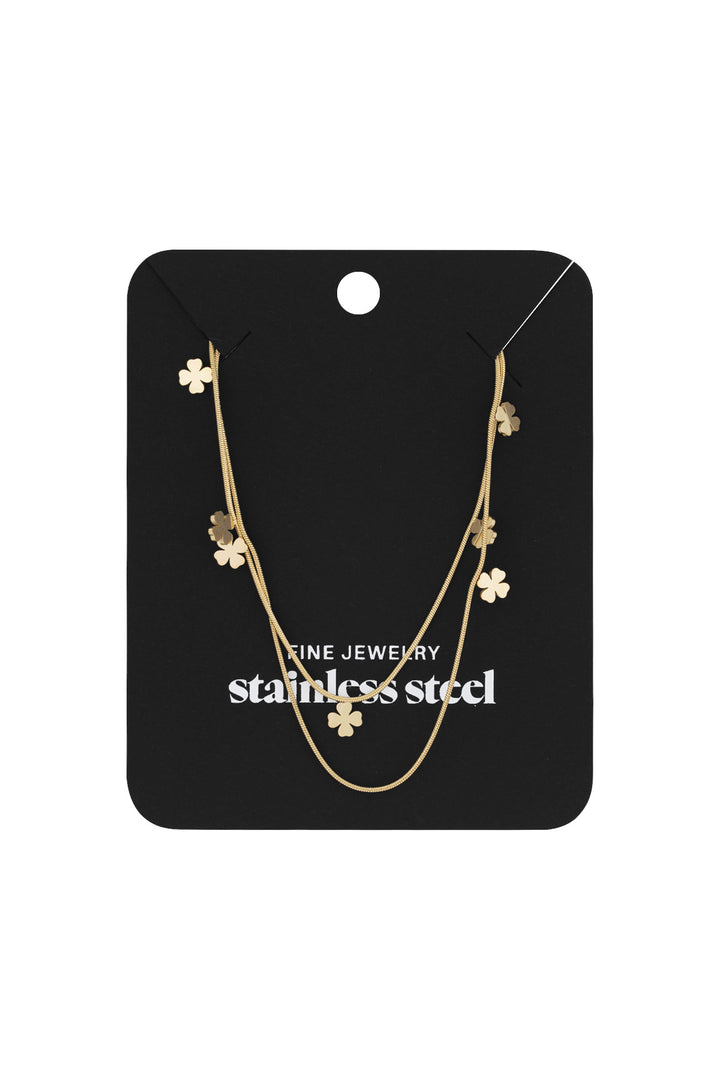double clover necklace
