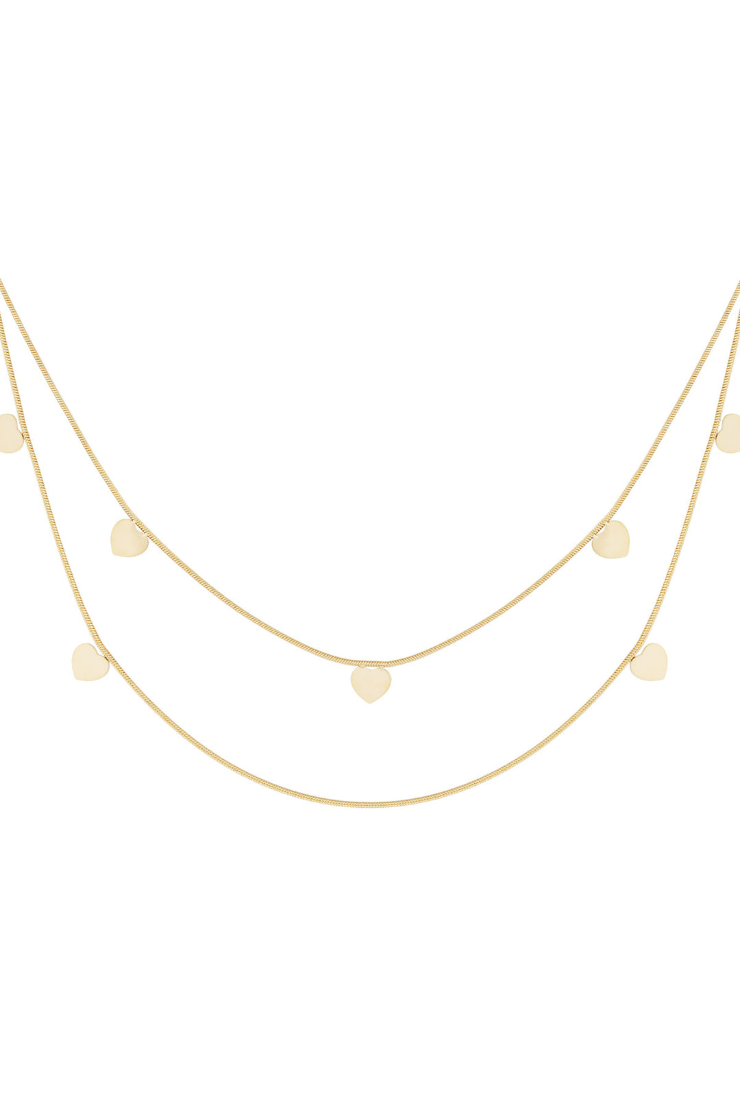 double heart necklace