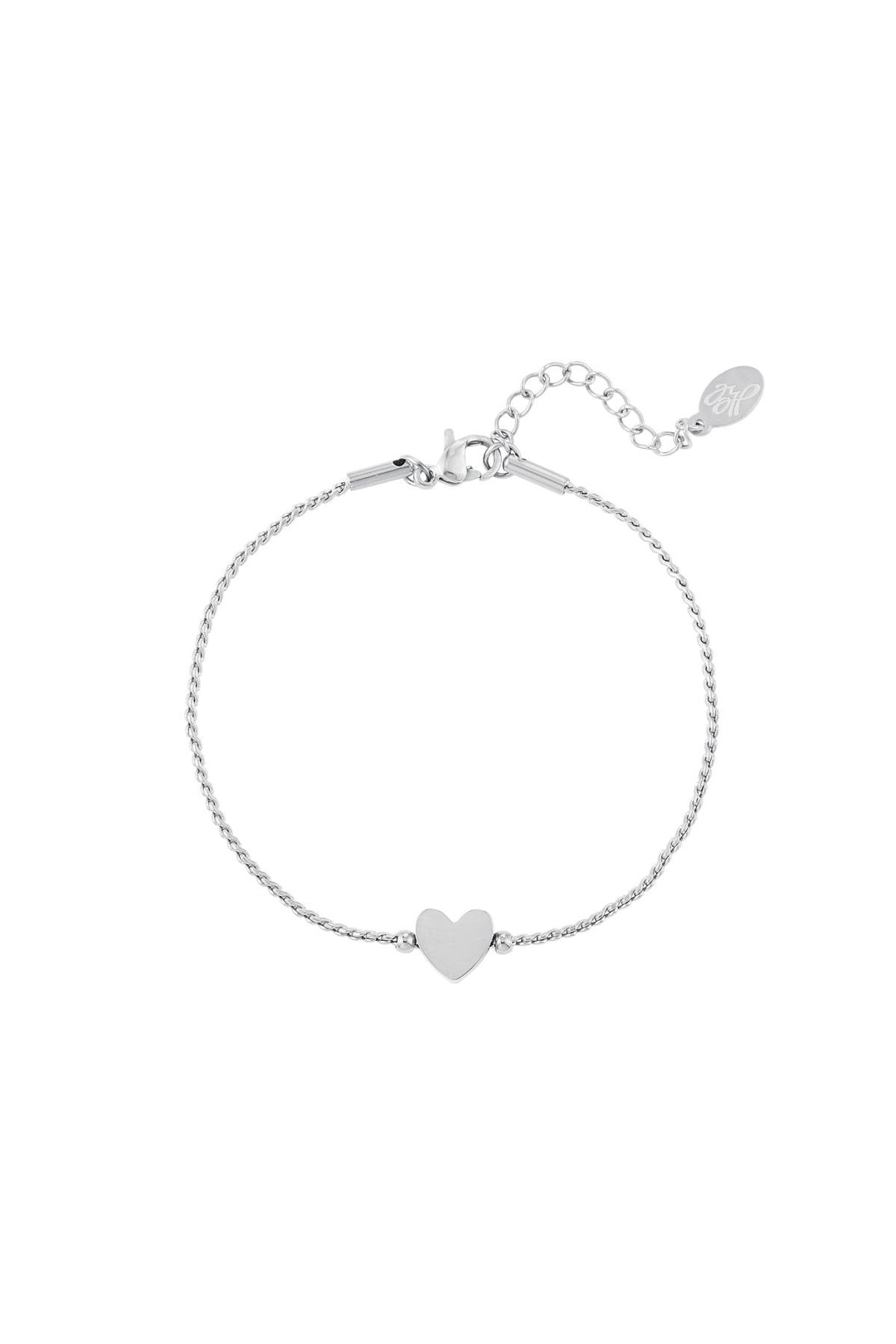 stainless steel bracelet heart 
