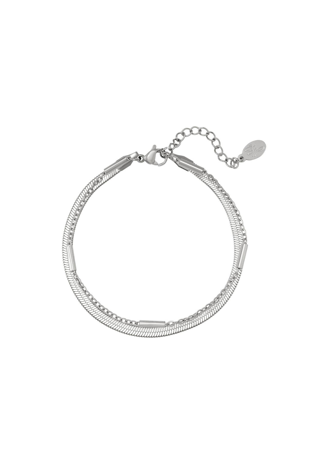 stainless steel bracelet double chained 