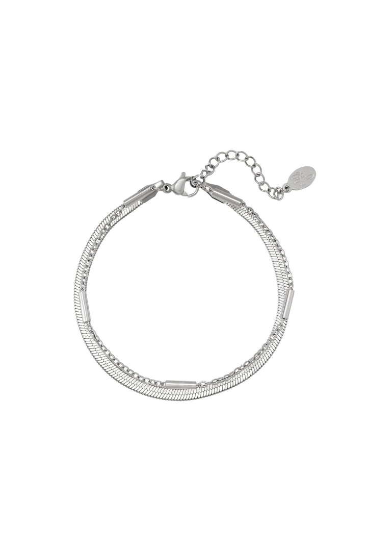 stainless steel bracelet double chained 