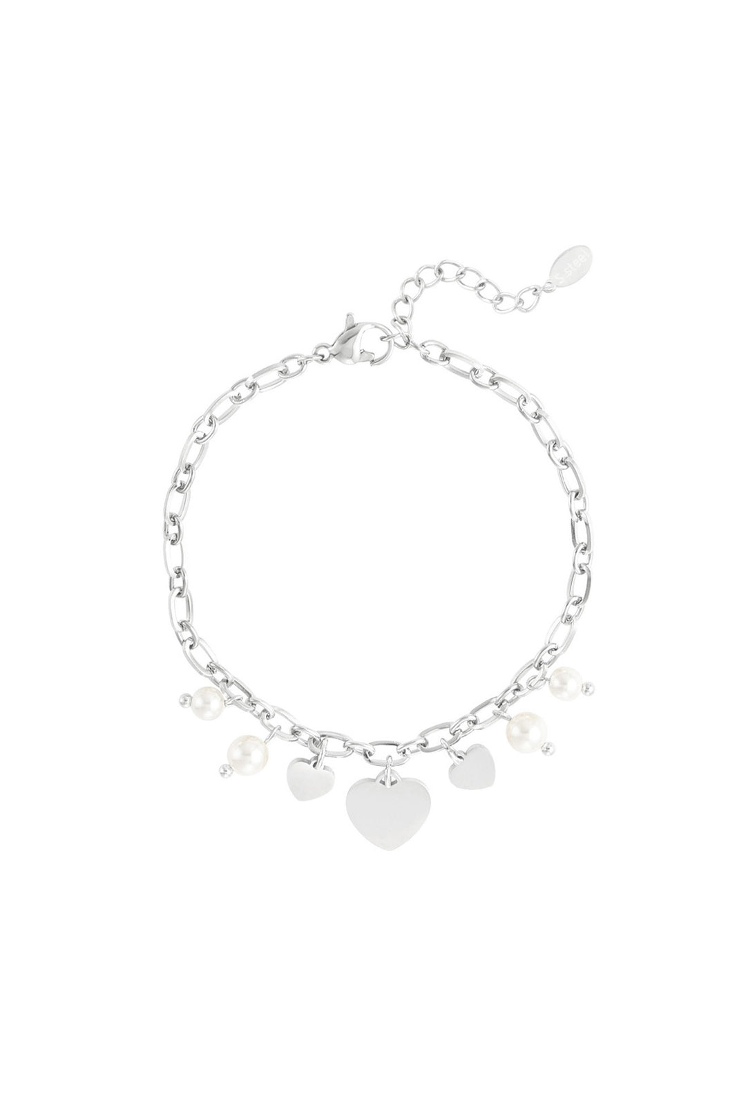 hearts & pearls bracelet