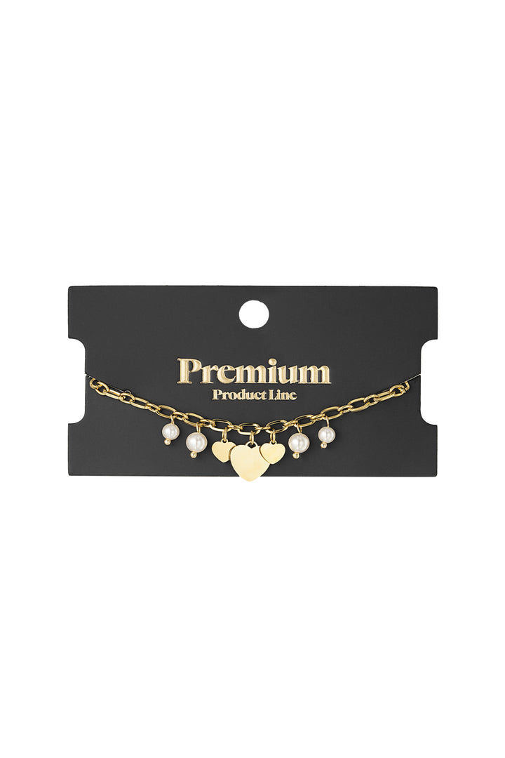 hearts & pearls bracelet