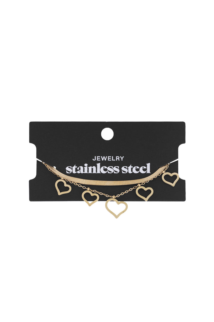 chunky heart bracelet