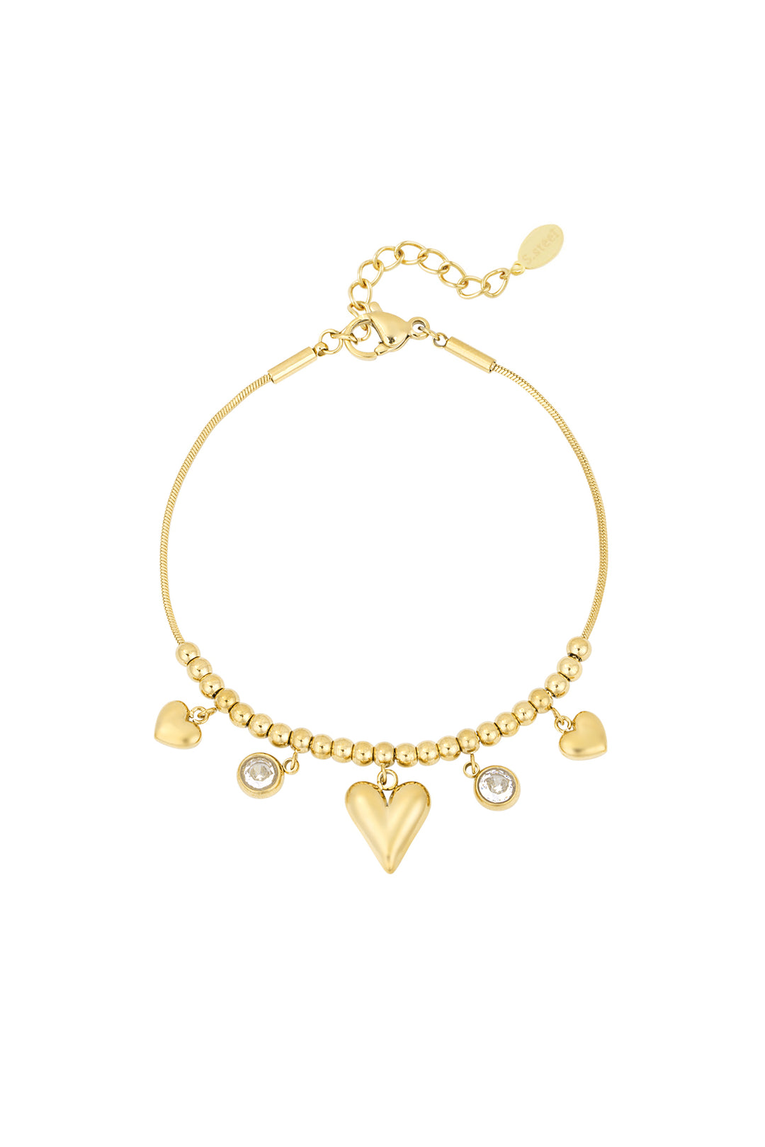 gleaming heart bracelet
