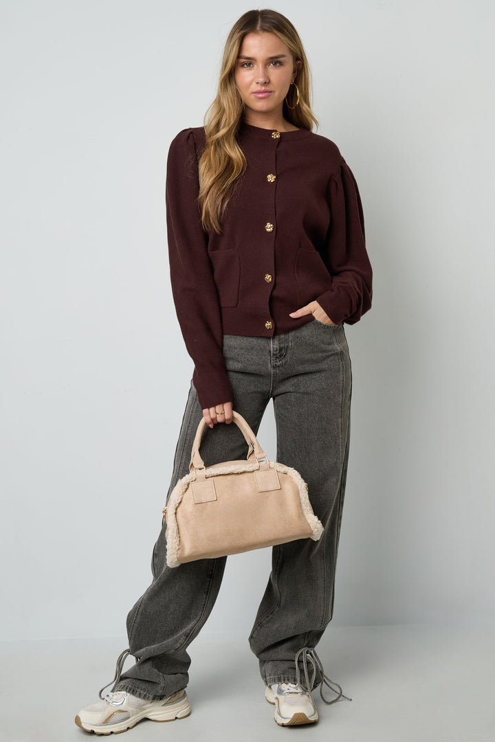 Shoulder bag with teddy details