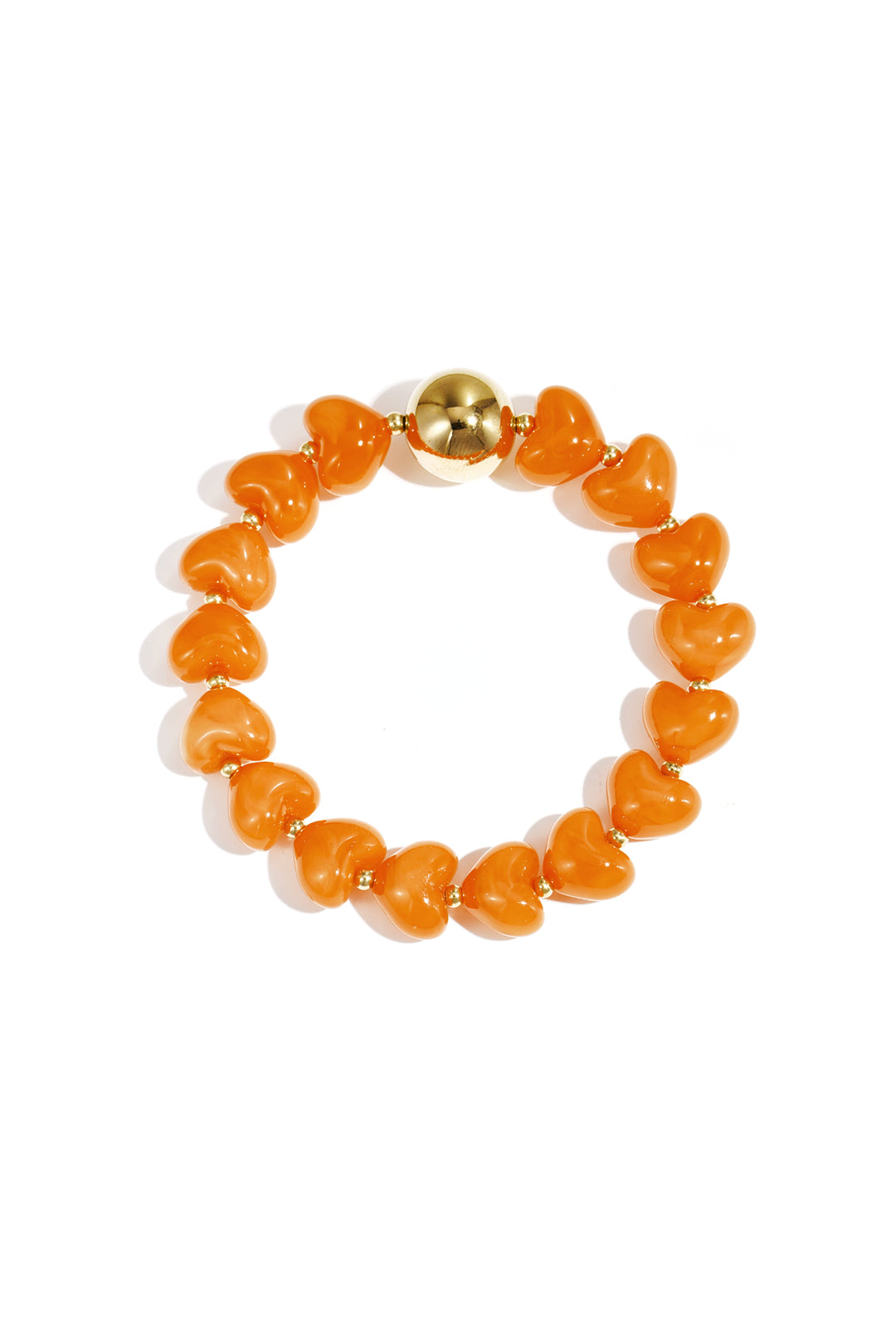 Statement bracelet with heart-shaped beads