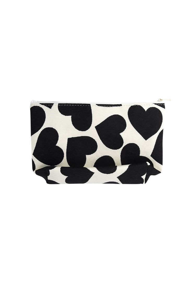 Make-up bag with hearts