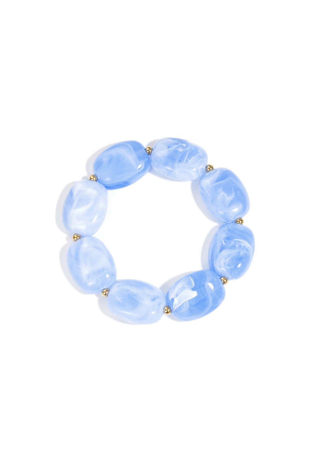 Bracelet with squoval beads