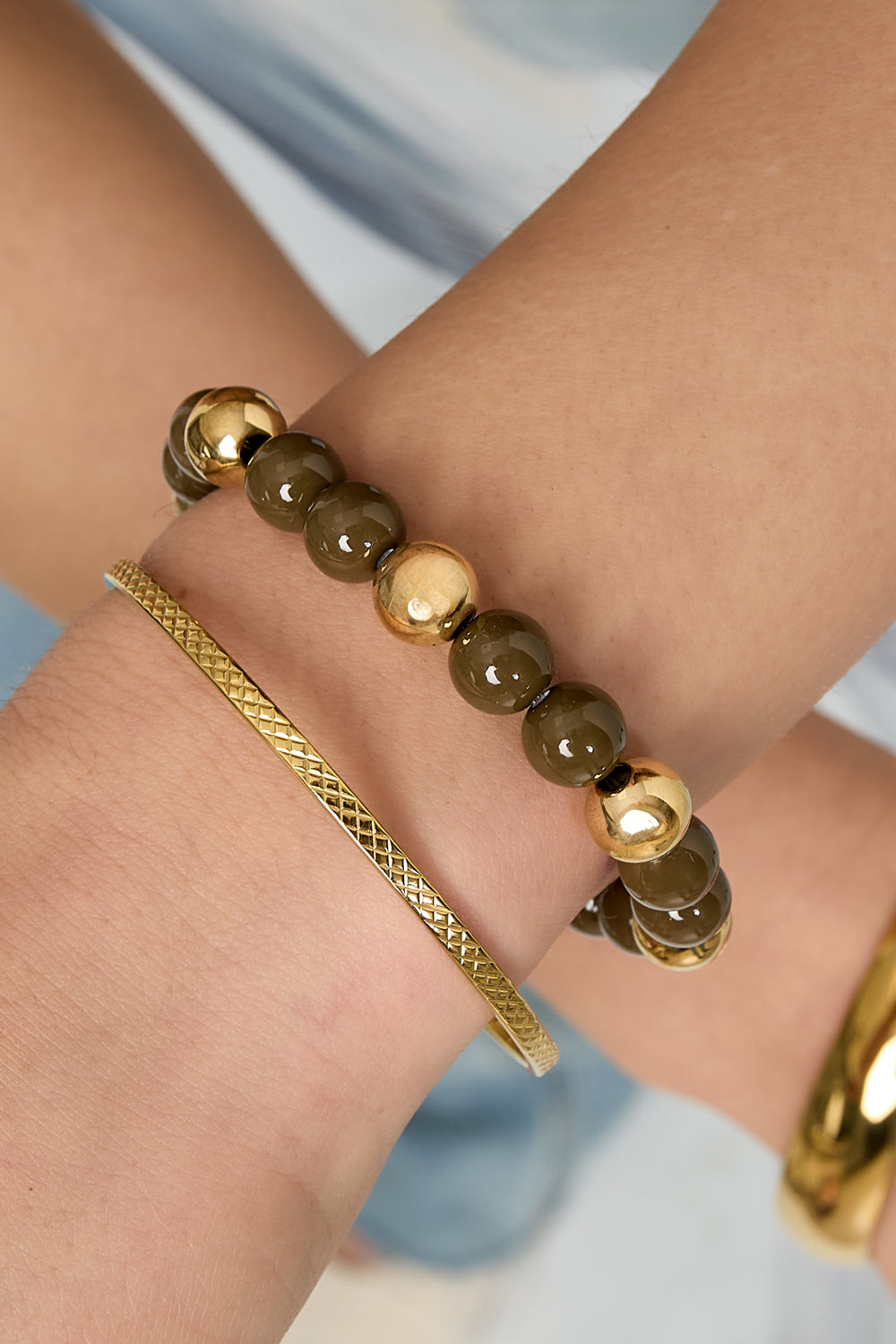 Acrylic Beaded Bracelets Beads Casual Daily Simple Series Women's jewelry-10mm