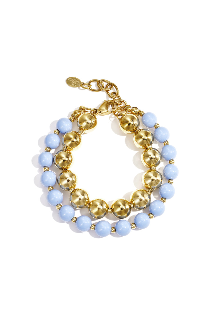 Linked bead bracelets