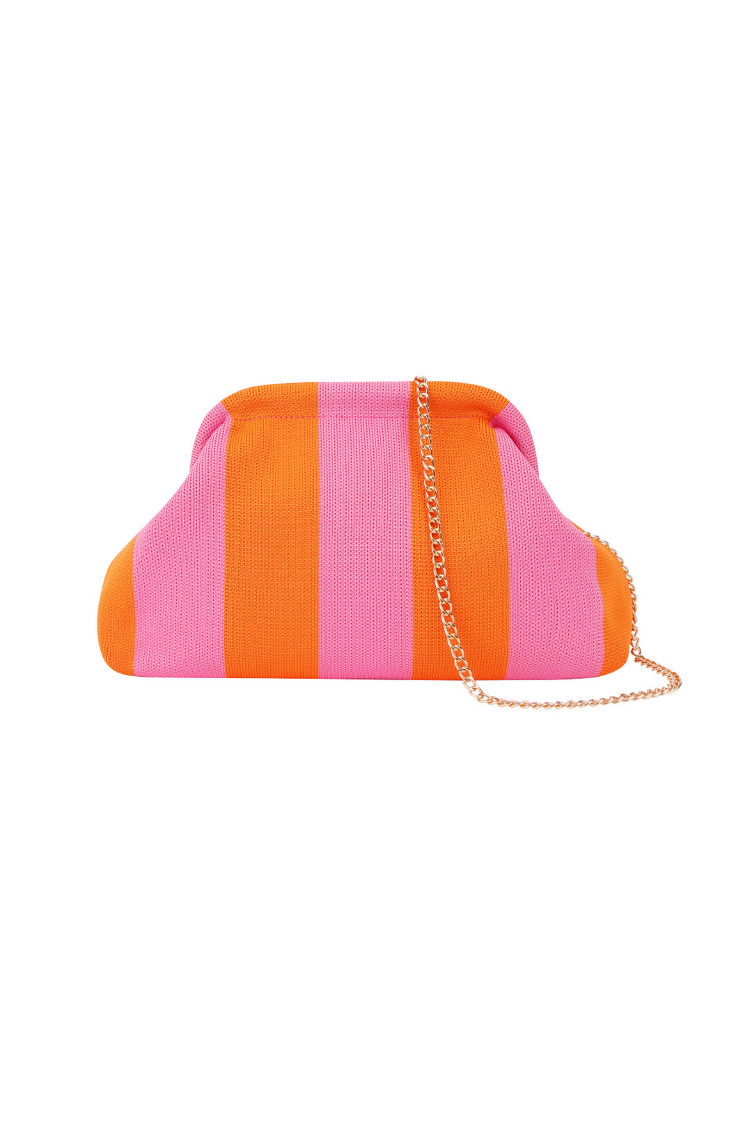 Striped beach clutch