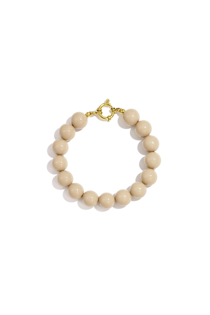 Necklace with medium beads and front closure-12mm