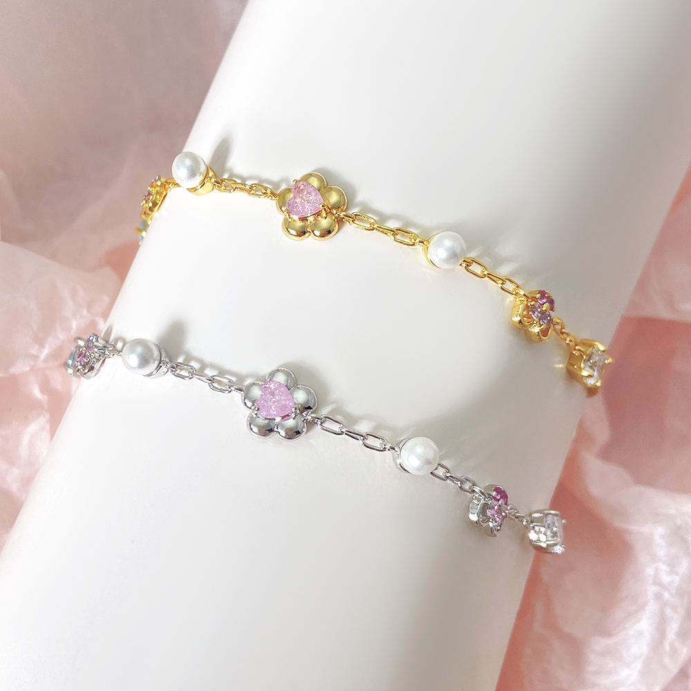 Armband met kristallen zirkonia kralen.