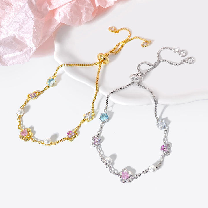 Armband met kristallen zirkonia kralen.