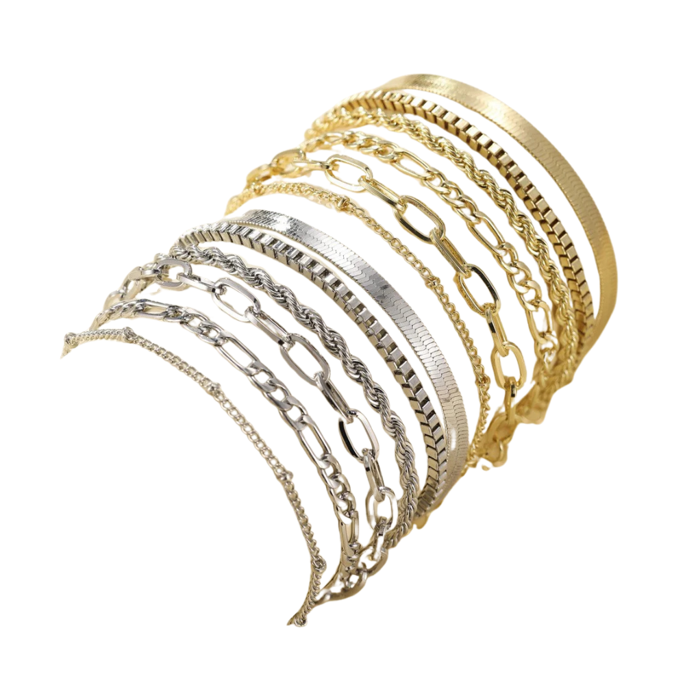 Ellis gouden armbandenset