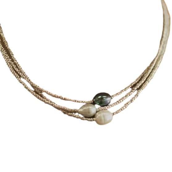 Vintage Naturlig Perle Halskæde