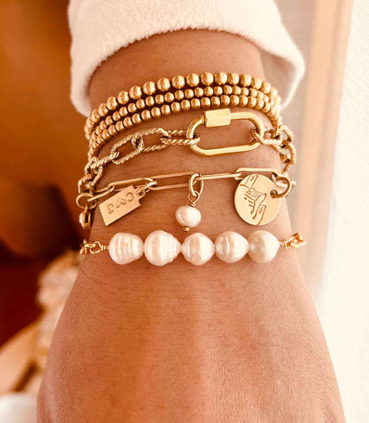 Barokparel papercliparmband