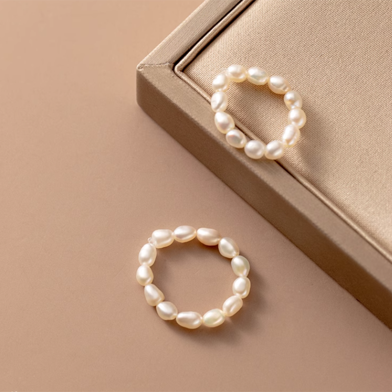 Naturlig Barok Perle Ring