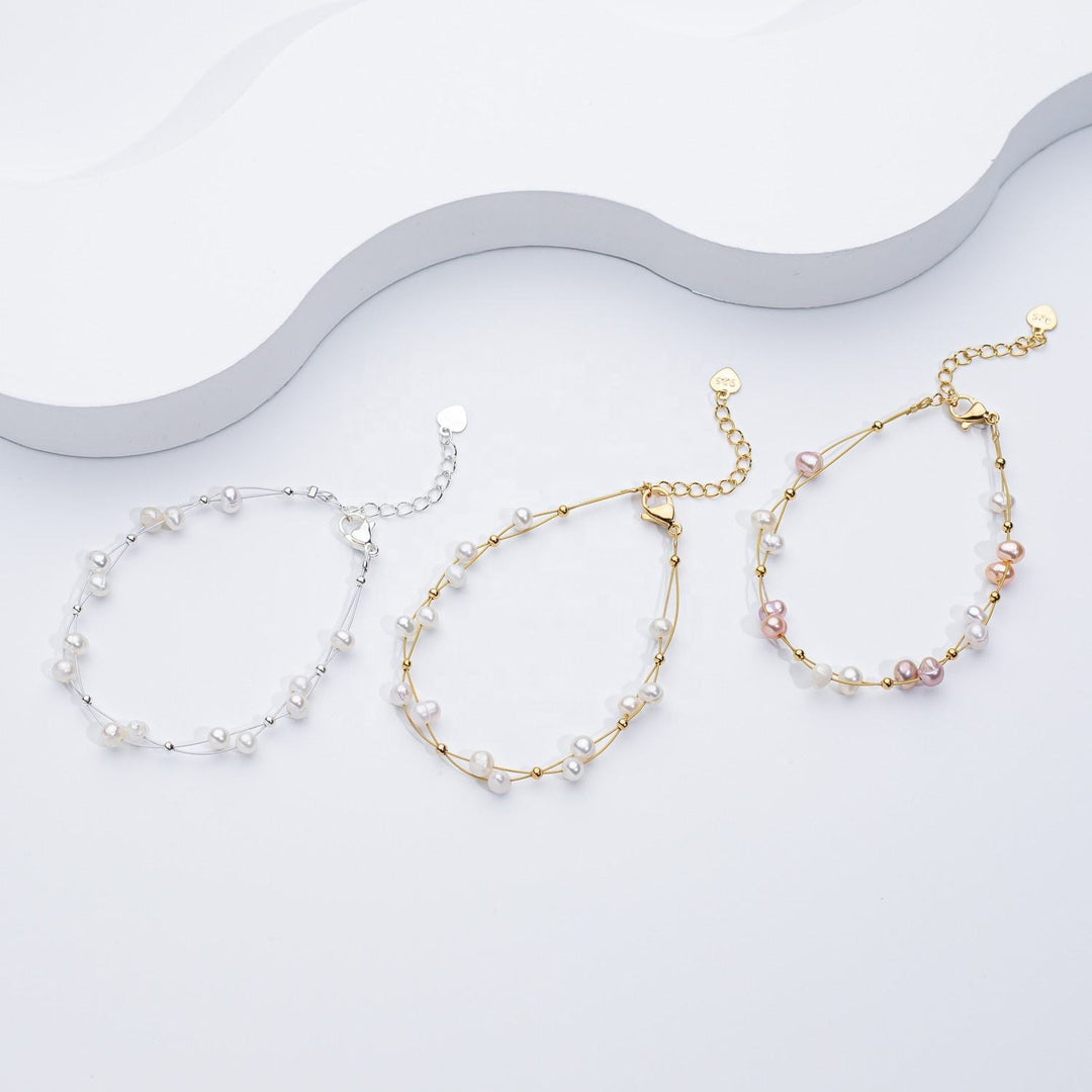 Zilveren kralenarmband