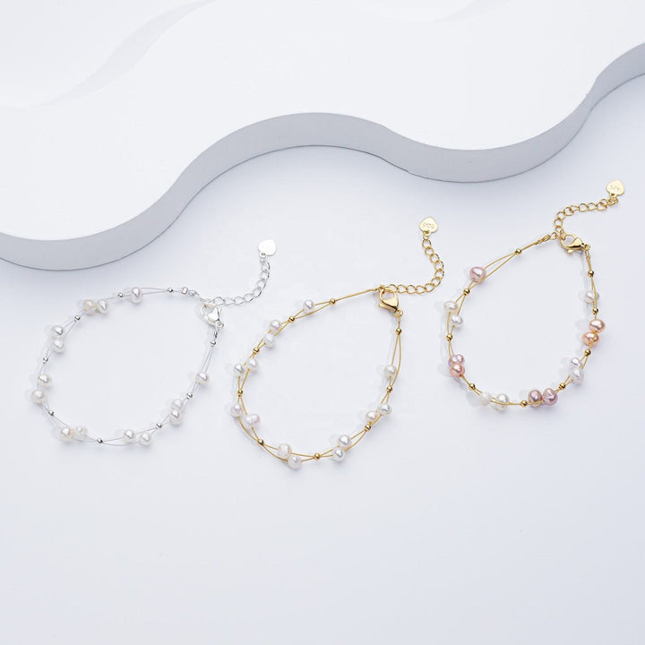 Zilveren kralenarmband