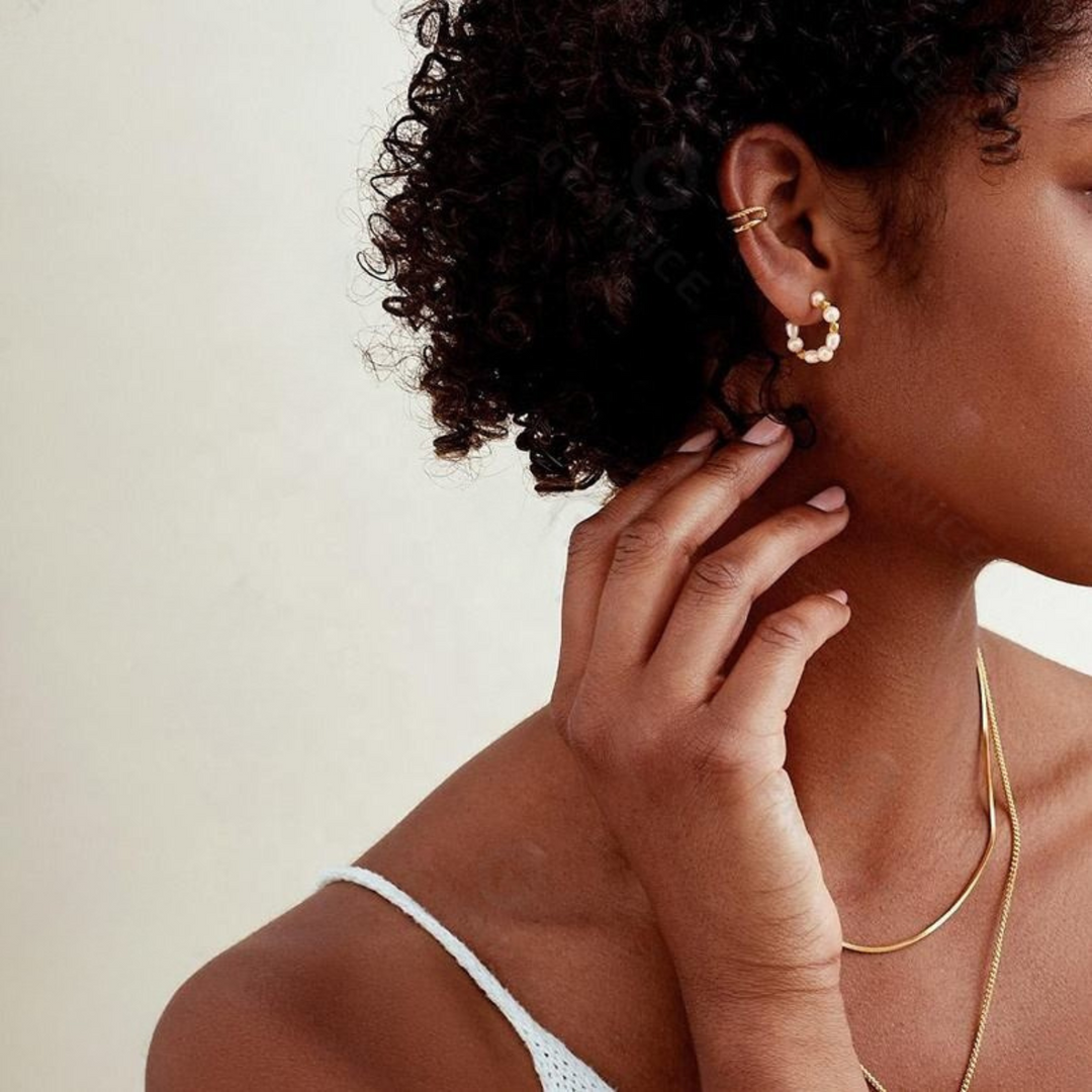 Handgemaakte parel oorringen