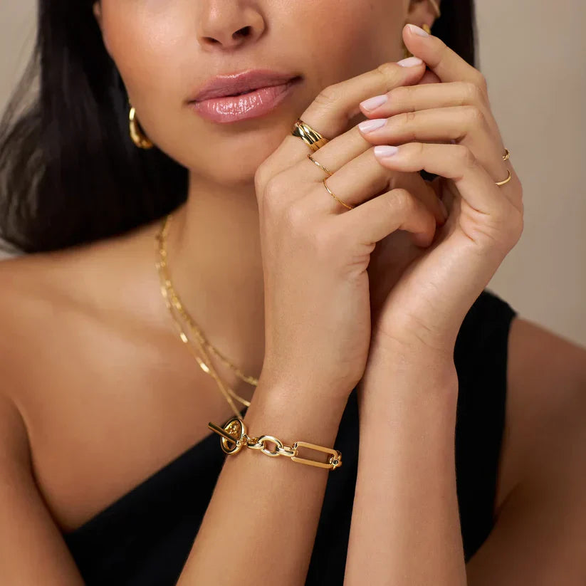 Schakelarmband met T-vormige sluiting