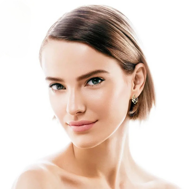 Oorbellen van synthetische moissanite