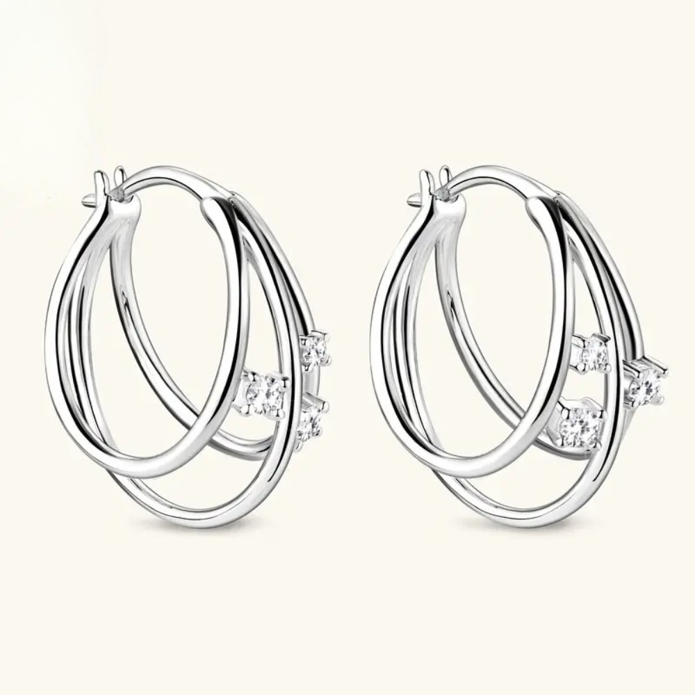 Oorbellen van synthetische moissanite