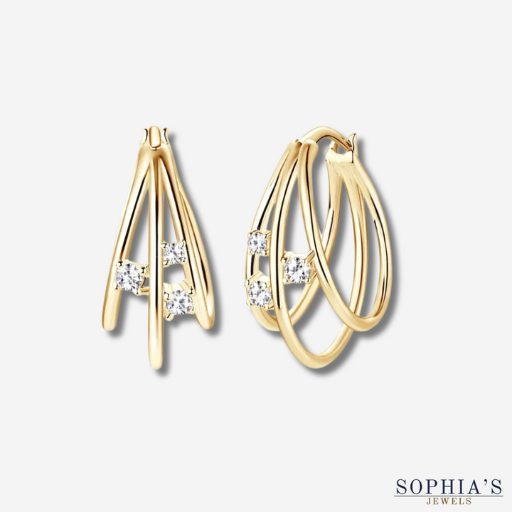 Oorbellen van synthetische moissanite