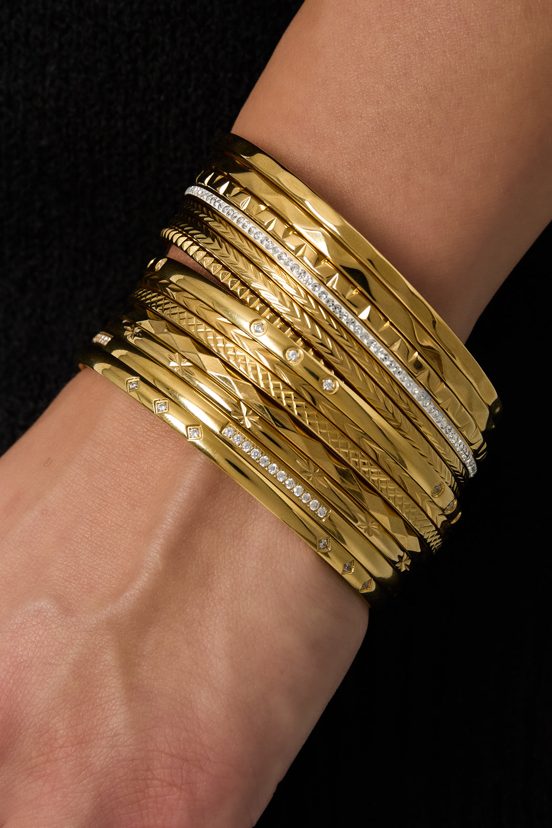 Classy rhinestone bangle