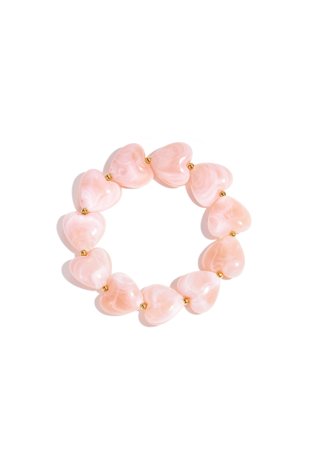 Bracelet with heart-shaped beads