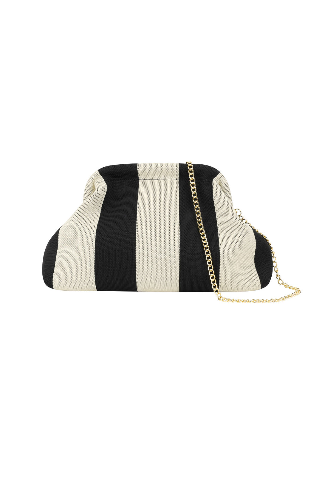 Striped beach clutch
