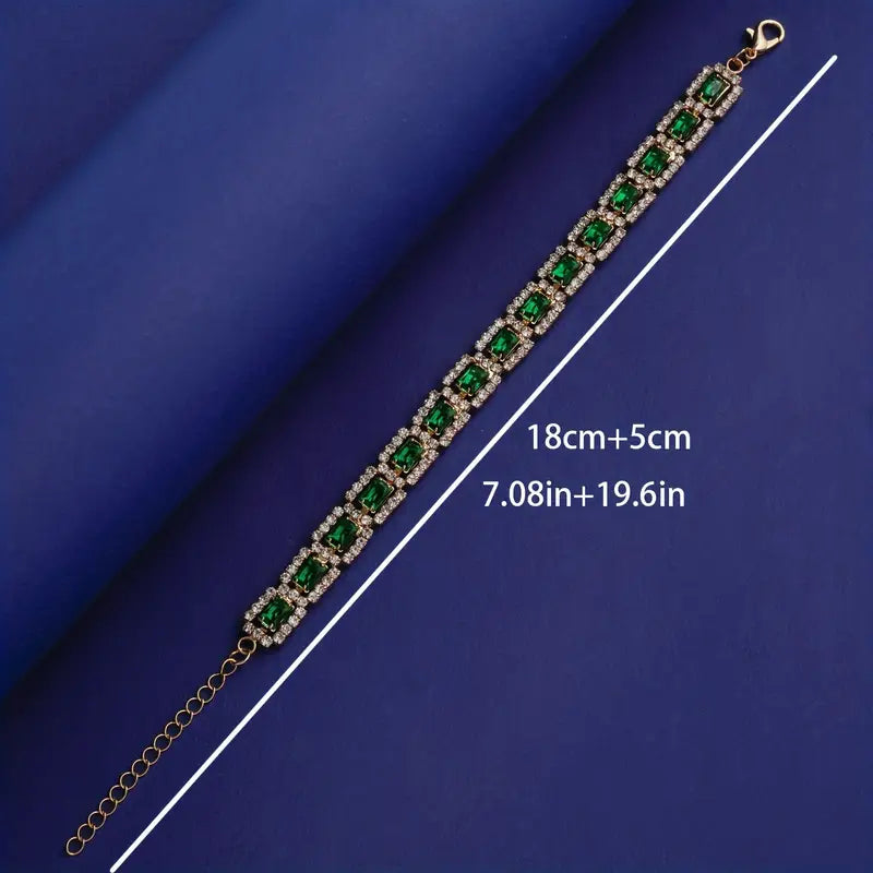 Smaragdgroene statement gouden armband