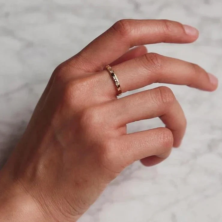 Vintage Guld & Zirconia Ring