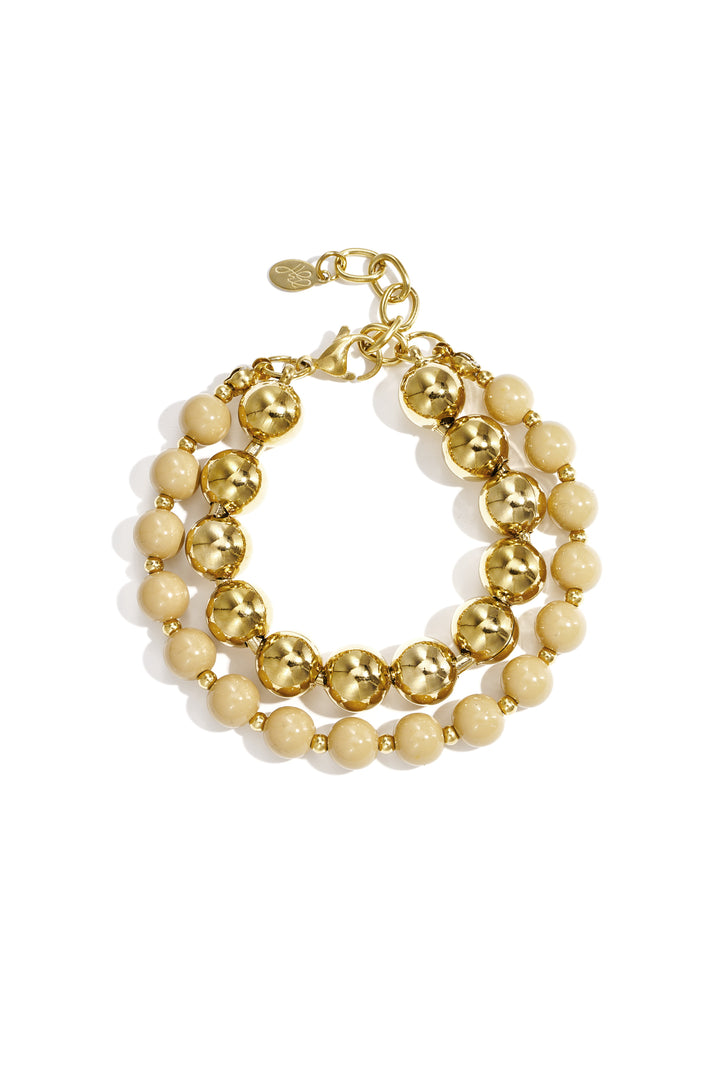 Linked bead bracelets