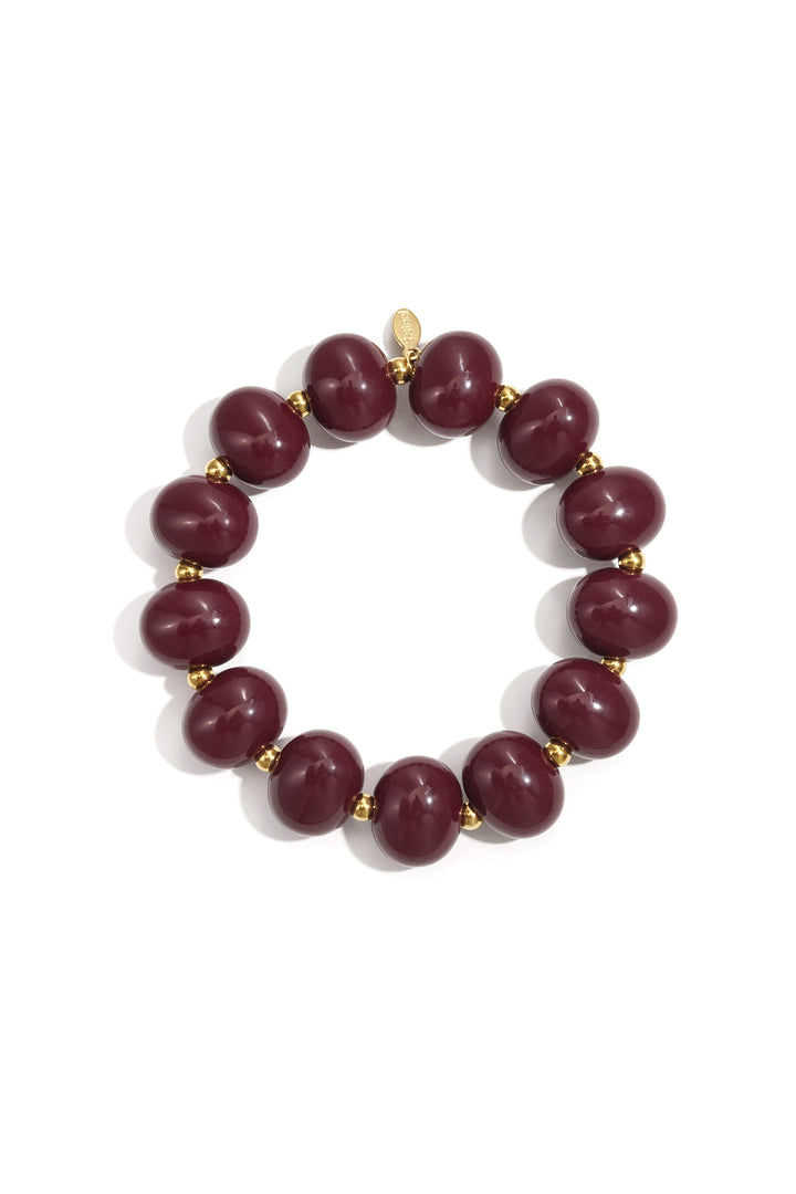 Simple elastic beaded bracelet, women's jewelry