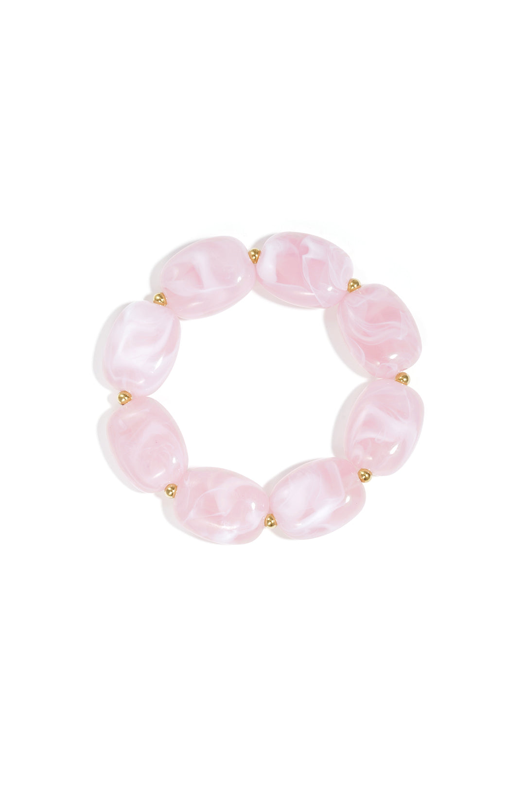 Bracelet with squoval beads